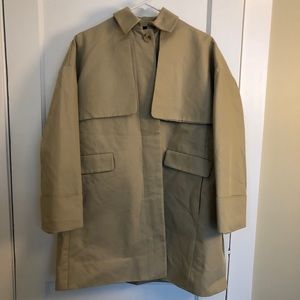 JCrew lined tan trench coat